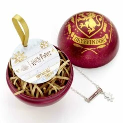 Harry Potter - Boule De Noël Cadeau - Collier Gryffondor