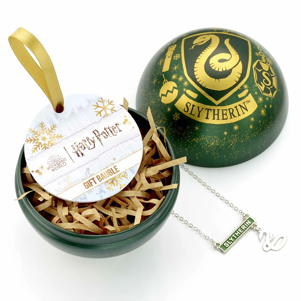 Harry Potter - Boule De Noël Cadeau - Collier Serpentard 1 Harry Potter - Boule De Noël Cadeau - Collier Serpentard