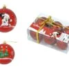 Mickey - Rouge - Pack 6 Boules De Noël - 8 Cm