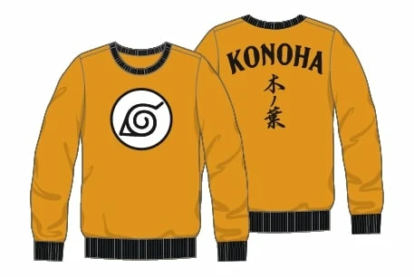 Naruto - Konoha - Pull De Noël Homme (l) 1 Naruto - Konoha - Pull De Noël Homme (l)